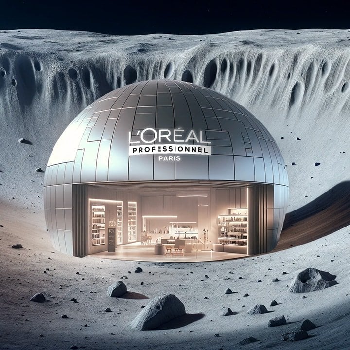 Salón del futuro de L'Oréal Professionnel generado por IA